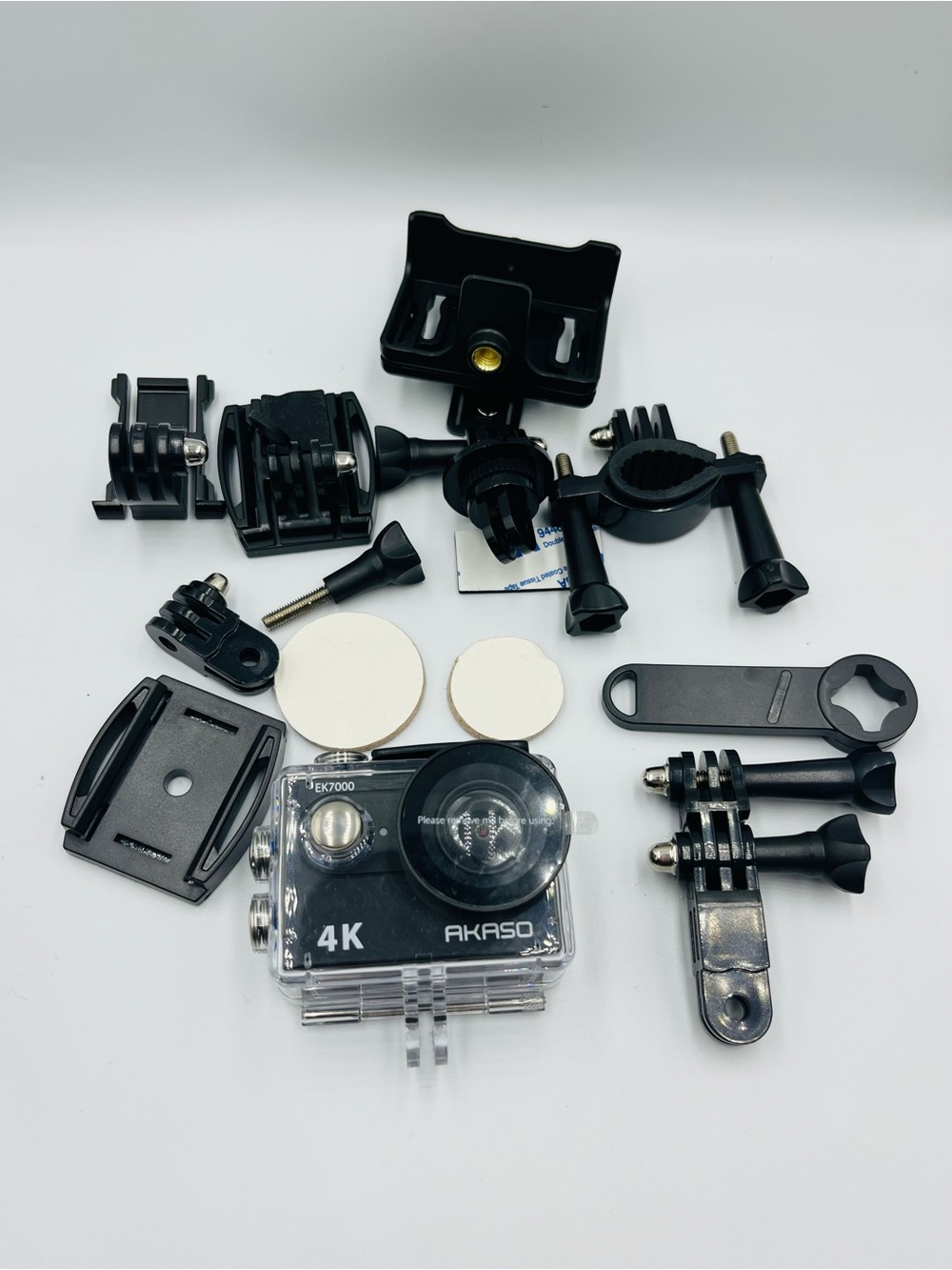 4K Action Camera with Black Accessory Kit